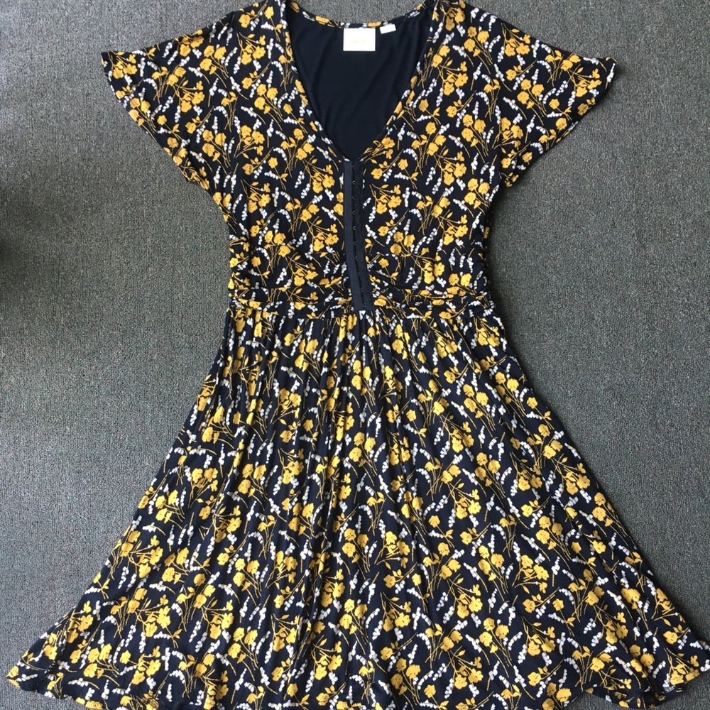 Anthro Maeve Floral Midi Dress- XL